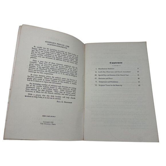 Two Vintage Snappy Sentences for Church Bulletin Board Books Paul E. Holdcraft - Picture 6 of 8